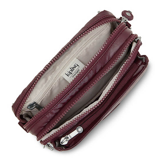 Kipling Abanu Multi Metallic Convertible Crossbody Bag Tassen Bordeaux | België 1177JP